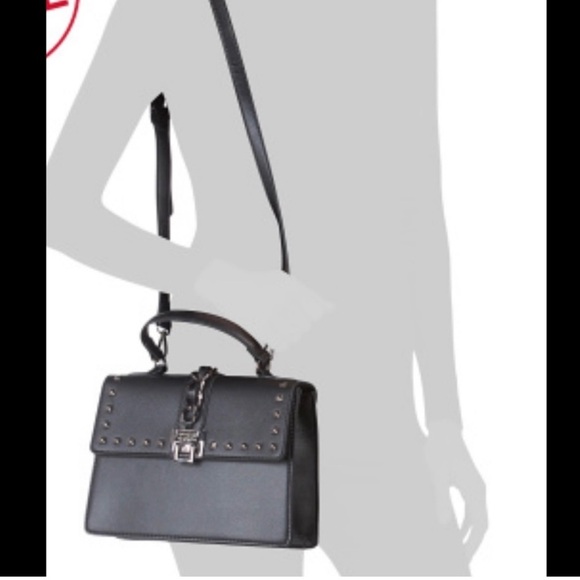 NEW Badgley Mischka Crossbody Shoulder Purse Vegan Classic Career Chain Detail - Picture 9 of 9